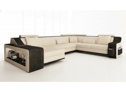 Nowoczesny Żywy krajobraz Podkładka Narożnikowa kanapa Sofa Kanapa Narożnik Ustawić Włókienniczy Sofy +USB