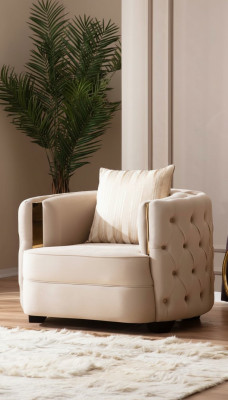 Pokój dzienny Luksusowy Fotel Nowoczesny jednoosobowy design Chesterfield 1er Włochy Meble