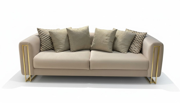 Design Sofa Nowoczesna 3-osobowa Siedziba Pokój Meble Szare Sofy Sofa Trzyosobowa Podkładka
