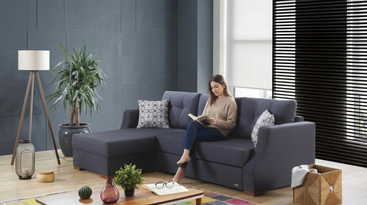 Sofa designerska sofa z funkcją łóżka Podstawa łóżka rozkładana sofa Narożnikowa kanapa kanapa w kształcie litery L