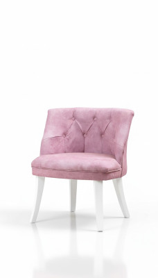 Różowy Chesterfield Krzesło Ekskluzywne designerskie krzesło tapicerowane z siedziskiem