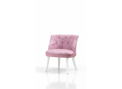 Różowy Chesterfield Krzesło Ekskluzywne designerskie krzesło tapicerowane z siedziskiem