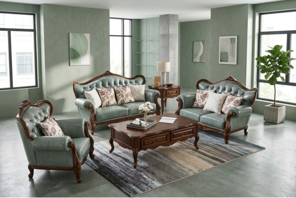 Zestaw sofowy 3+2+1 Siedziba Chesterfield Meble Salon Włókienniczy Sofa