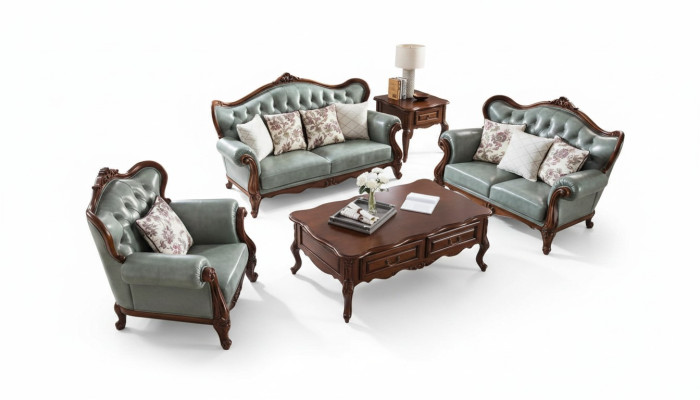 Zestaw sofowy 3+2+1 Siedziba Chesterfield Meble Salon Włókienniczy Sofa