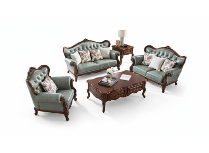 Zestaw sofowy 3+2+1 Siedziba Chesterfield Meble Salon Włókienniczy Sofa