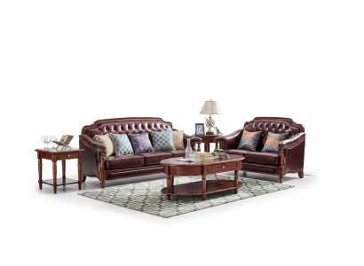 Luksusowy Zestaw sofowy 3+2 miejsce do siedzenia, skórzana sofa, komplet tapicerki kanapy