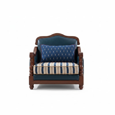 Design Skóra Fotel Living Room Lounge Luxury Krzesło Design Meble Blue