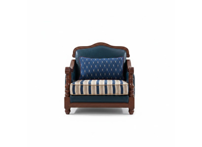 Design Skóra Fotel Living Room Lounge Luxury Krzesło Design Meble Blue