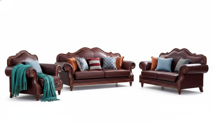Zestaw sofowy 3+2+1 miejsce do siedzenia Sofa Salon Klasyczne Meble Design Couch