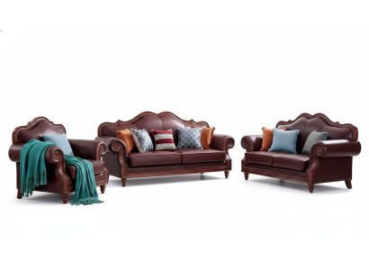 Zestaw sofowy 3+2+1 miejsce do siedzenia Sofa Salon Klasyczne Meble Design Couch