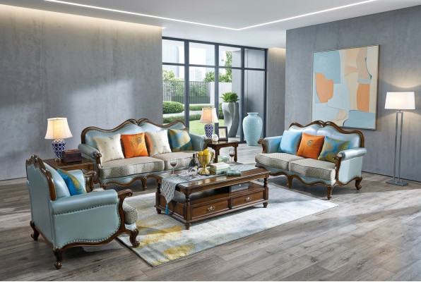 Skórzana sofa Zestaw sofowy 3+2+1 miejsce do siedzenia Zestaw Ustaw Couch designerska sofa