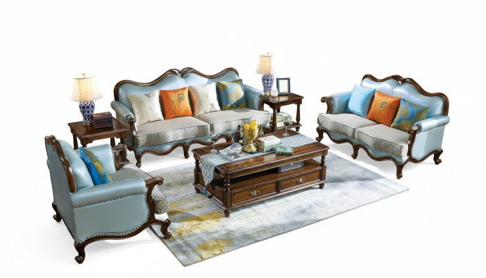 Skórzana sofa Zestaw sofowy 3+2+1 miejsce do siedzenia Zestaw Ustaw Couch designerska sofa