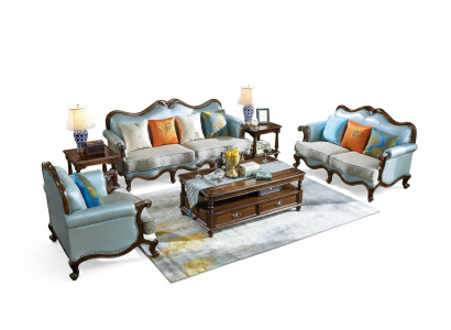 Skórzana sofa Zestaw sofowy 3+2+1 miejsce do siedzenia Zestaw Ustaw Couch designerska sofa