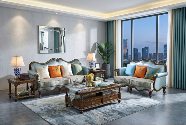 Luksusowe Meble Zestaw sofowy 3+2 miejsce do siedzenia Sofa Zestaw Kanapa Kanapa Fotel