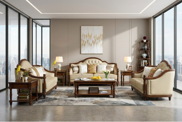 Zestaw sofowy 3+2+1 miejsce do siedzenia Sofa Couch Ustawić Skóra Couches Classic