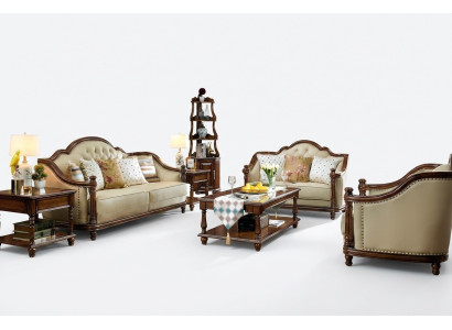 Zestaw sofowy 3+2+1 miejsce do siedzenia Sofa Couch Ustawić Skóra Couches Classic