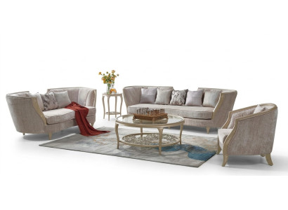 Luksusowy zestaw sofowy Hotel Meble Sofa Kanapa Elegancki styl Sofa materiałowa