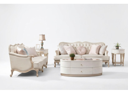 Klasyczna kanapa Chesterfield 3+2 miejsce do siedzenia Sofa Kanapy Meble Beige