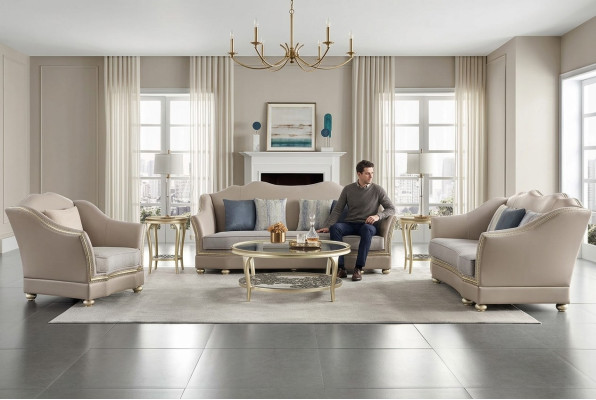 Zestaw sofowy 3+2+1 designerska sofa kanapy Siedziba zestaw Ustaw tapicerowaną sofę