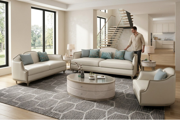 Zestaw sofowy 3+2+1 miejsce do siedzenia Sofa Siedziba Couch Podkładka Moderne Ustawić