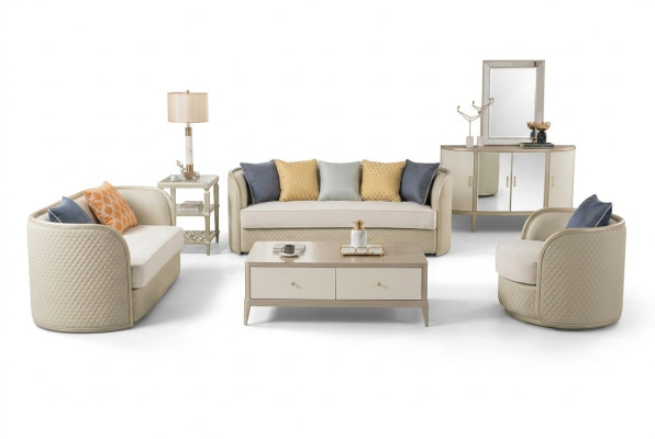 Sofa materiałowa Zestaw sofowy 3+2+1 miejsce do siedzenia zestaw designerska sofa kanapy nowoczesna