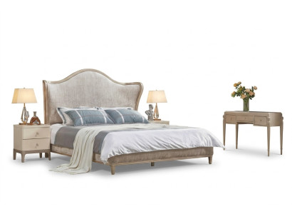 Design Luxury Double Silver łóżka Meble Sypialnia Łóżko Podkładka Materiał Włókienniczy