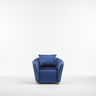 Fotel 1 miejsce siedzące Blue Living Room Luxury Design Italian Meble Eleganckie Nowe