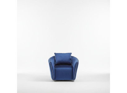 Fotel 1 miejsce siedzące Blue Living Room Luxury Design Italian Meble Eleganckie Nowe