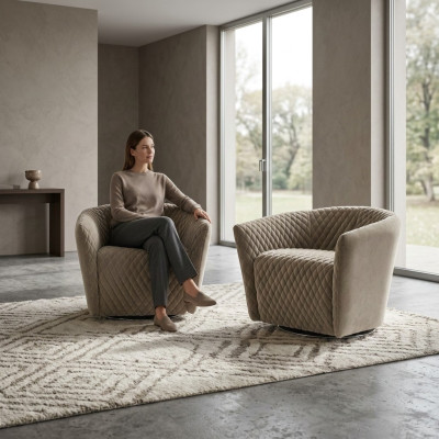 Fotel Siedziba miejsce siedzące Design Living Room Podkładka Drewno Podkładka Modern Luxury Grey Nowość