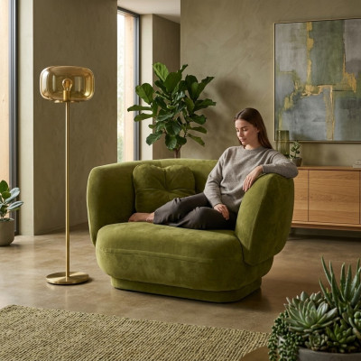 Fotel Siedziba Green Prianera Design Salon Podkładka Jednomiejscowe Meble Luxury Style