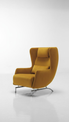 Fotel Siedziba Jednomiejscowy Design Żółty Podkładka Salon Meble EarsFotel Prianera