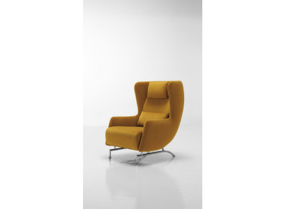 Fotel Siedziba Jednomiejscowy Design Żółty Podkładka Salon Meble EarsFotel Prianera