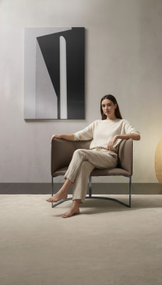 Luksusowe meble Design Szary Prianera Style Design Skóra Fotel Living Room Lounge