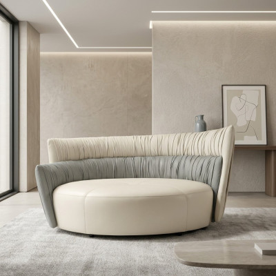 Sofa okrągła sofa dwuosobowa 2 Siedziba Design Sofy Podkładka Prianera Siedziba Skóra Couch
