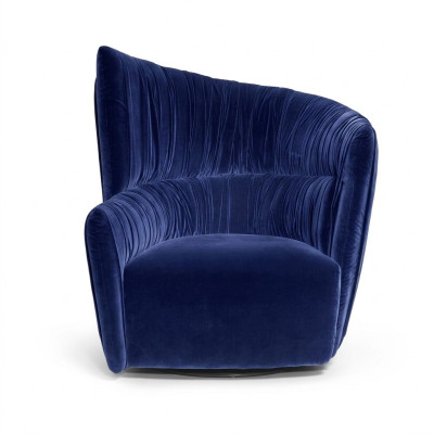 Fotel Luxury Design Meble Blue Modern Style Design Włókienniczy Salon Lounge Nowość