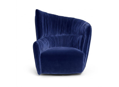 Fotel Luxury Design Meble Blue Modern Style Design Włókienniczy Salon Lounge Nowość