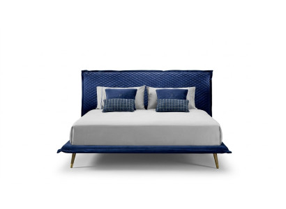 Podwójne łóżko rama łóżka Łóżko Drewno Sypialnia Blue Classic Prianera Nowość