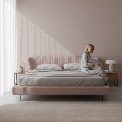 Rosa Łóżko Design Luksusowe łóżka włoskie Nowoczesne Meble Sypialnia Prianera