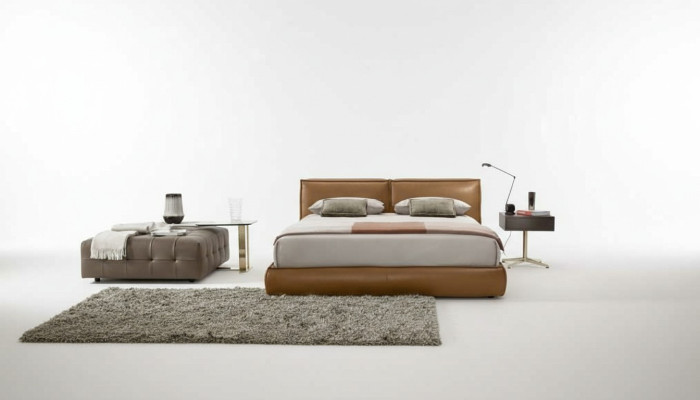 Podwójne łóżko Podkładka Łóżko Luksusowa Sypialnia łóżka Double Bed Frame Brown Meble