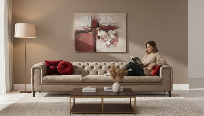 Sofa 4 miejsce do siedzenia Sofy Skórzane Luksusowa Designerska Kanapa Nowa Sofa Luksusowa Chesterfield Nowość