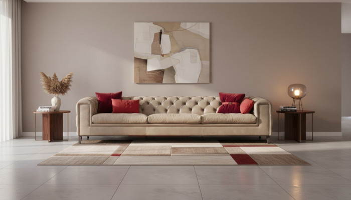 Sofa 4 miejsce do siedzenia Sofy Skórzane Luksusowa Designerska Kanapa Nowa Sofa Luksusowa Chesterfield Nowość