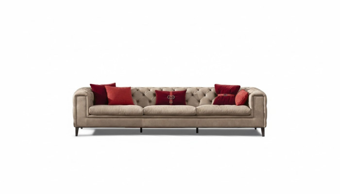 Sofa 4 miejsce do siedzenia Sofy Skórzane Luksusowa Designerska Kanapa Nowa Sofa Luksusowa Chesterfield Nowość