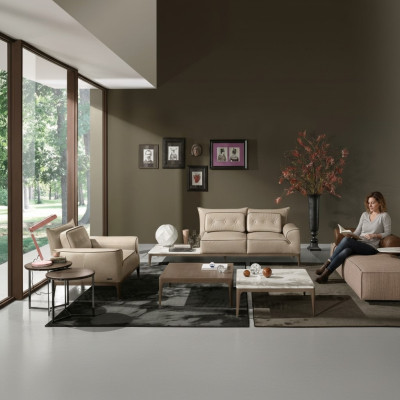 Zestaw sofowy Prianera Design Sofa Fotel Podkładka Kanapy 3-częściowa. Ustaw szezlong