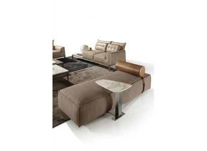 Luksusowy szezlong Materiał Projekt salonu Sofa Brązowe meble Kanapy Prianera