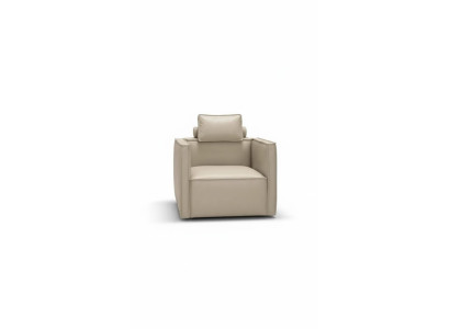 Fotel jednoosobowy 1 miejsce siedzące Podkładka Siedziba Designer Włókienniczy Siedziba Skóra Modern Grey
