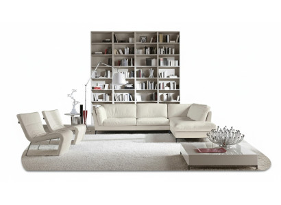 Prianera Sofa Narożnikowa kanapa Living Room Design Skóra Nowoczesny kształt litery L