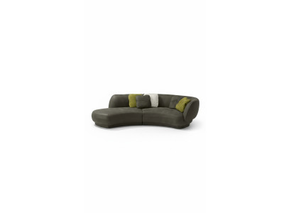 Włókienniczy Sofa 3 miejsce do siedzenia Podkładka Skóra Modern Relaks Siedziba Luxus Meble Narożnikowa kanapa Okrągłe