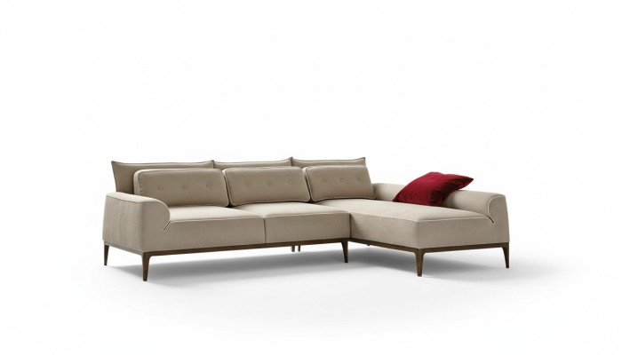 Narożnikowa kanapa L Shape Couch Luxury Meble Sofa Szara Design Meble do salonu Włoskie