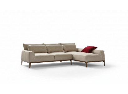 Narożnikowa kanapa L Shape Couch Luxury Meble Sofa Szara Design Meble do salonu Włoskie