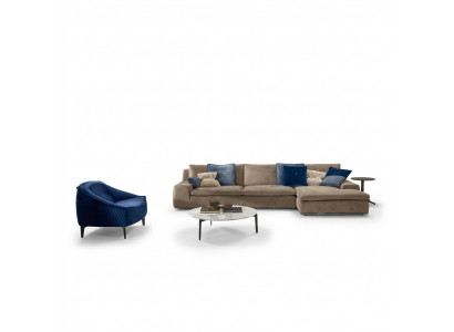 Narożnikowa kanapa Kanapa w kształcie litery L Luksusowa włoska sofa Sofa szara PRIANERA do salonu
